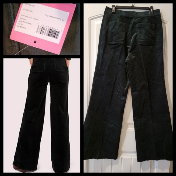 🆕️Kate Spade modern cord deep spruce wide leg - Picture 4 of 9